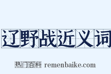 辽野战近义词是什么意思的图片